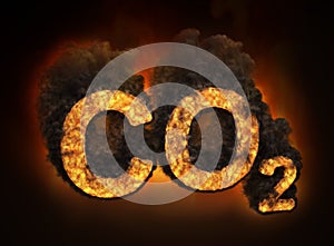 Carbon dioxide emissions concept