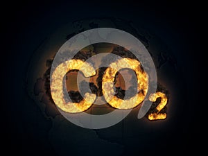 Carbon dioxide emissions concept photo
