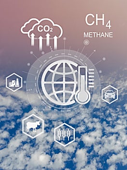 Carbon dioxide and Methane emissions come from human activity such as fossil fuels and agriculture