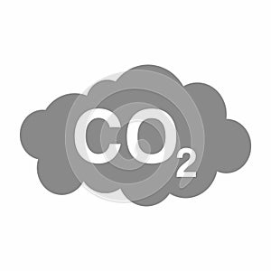 Carbon Dioxide pollution sign vector design