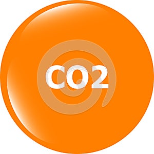 Carbon dioxide web app icon, web button