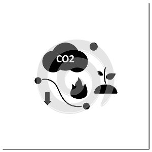 Carbon efficient glyph icon photo