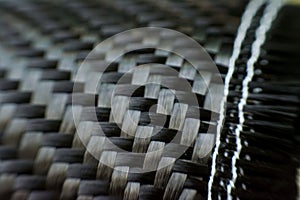 Carbon fiber composite material close up view