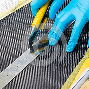 Carbon fiber composite raw material background