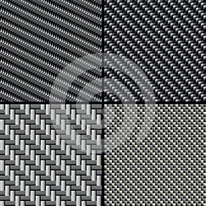 Carbon fiber seamless patterns set