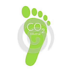 Carbon Footprint. Eco friendly vector icon design