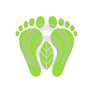 Carbon Footprint. Eco friendly vector icon design. Vector