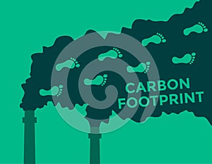 carbon footprint ecology concept