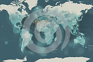 carbon footprint in the form of a map, with hotspots showing where the most carbon dioxide is being released