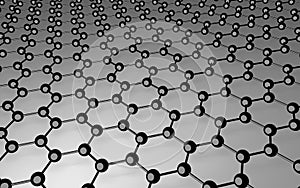 Carbon grid: graphene atomic structure for nanotechnology background