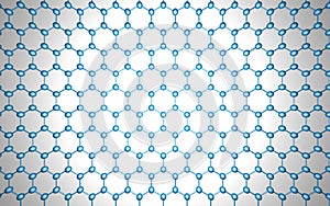 Carbon grid: graphene atomic structure for nanotechnology background.Top view