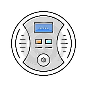 carbon monoxide detector color icon vector illustration