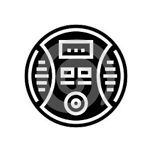 carbon monoxide detector glyph icon vector illustration