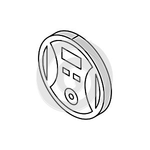 carbon monoxide detector isometric icon vector illustration