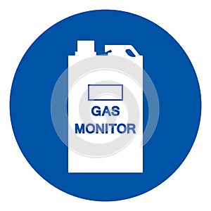 Carbon Monoxide Gas Monitor Symbol Sign, Vector Illustration, Isolate On White Background Label. EPS10