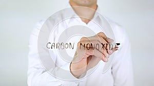 Carbon Monoxide, Man Writing on Glass, Handwritten