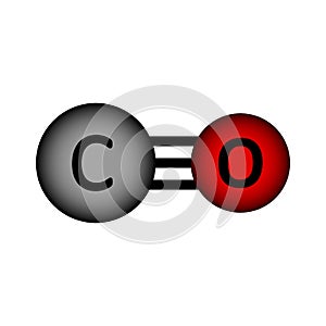 Carbon monoxide molecule icon