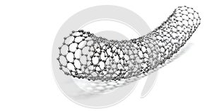 Carbon nanotube on white background