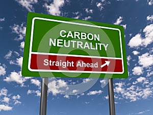 Carbon neutrality traffic sign