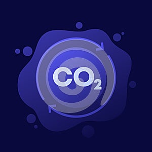 carbon offset, capturing co2 gas icon, vector