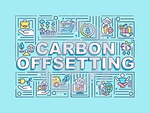 Carbon offsetting word concepts banner