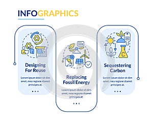 Carbon removal strategies rectangle infographic template