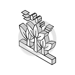 carbon sequestration future technology isometric icon vector illustration