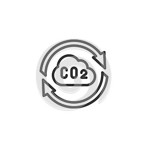 Carbon Sequestration line icon photo