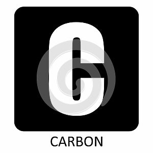 Carbon symbol illustration