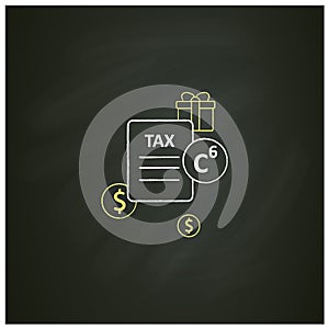 Carbon tax chalk icon