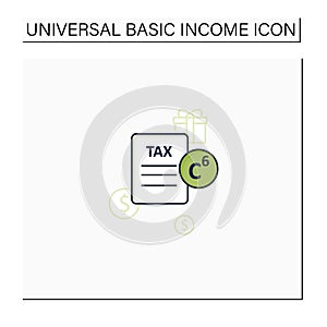 Carbon tax color icon