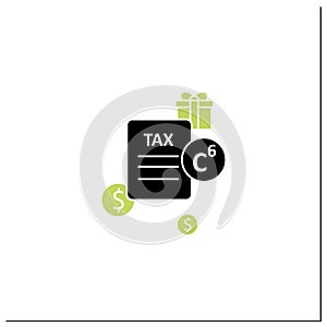 Carbon tax glyph icon