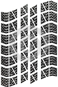 Carbon Tread Isolated