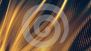 Carbon wave soft gold curve dark background