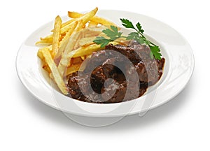 Carbonade flamande, flemish beef stew, belgian cuisine photo