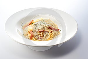 Carbonara Spagetti with Ham