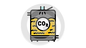 carbonation beer production color icon animation