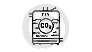 carbonation beer production line icon animation