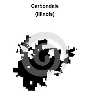 Carbondale outline map