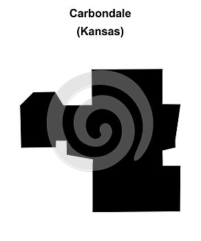 Carbondale outline map