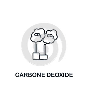 Carbone Deoxide icon. Monochrome simple icon for templates, web design and infographics
