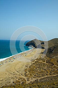 Carboneras, AlmerÃ­a, Spain, august 15, 2017.Scenic beach