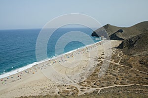 Carboneras, AlmerÃ­a, Spain, august 15, 2017.Scenic beach