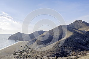 Carboneras, cabo de gata, andalusia, spain, europe, the beach of the dead