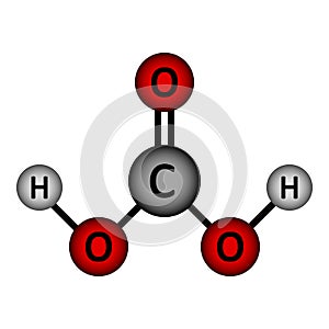 Carbonic acid molecule icon photo