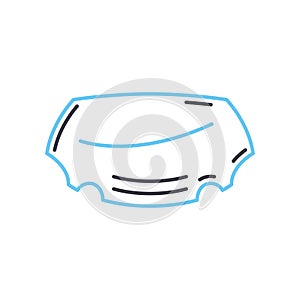 carbonnet line icon, outline symbol, vector illustration, concept sign