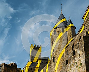 Carcassonne, a hilltop town in southern France, is an UNESCO World Heritage Site famous for its medieval citadel