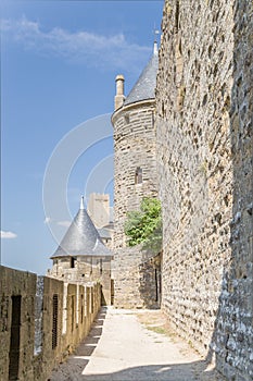 Carcassonne, France. Medieval fortifications. UNESCO List