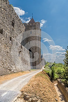 Carcassonne, France. Medieval fortifications. UNESCO list