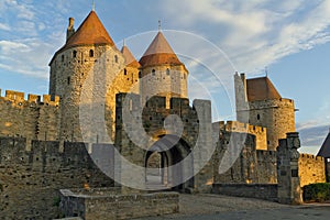 Carcassonne, France, UNESCO. Castle photo